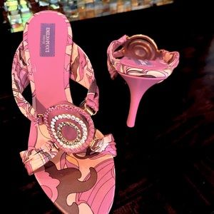 EXTREMELY RARE pink PUCCI slide sandals